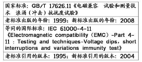 電壓暫降、短時中斷和電壓變化抗擾度試驗