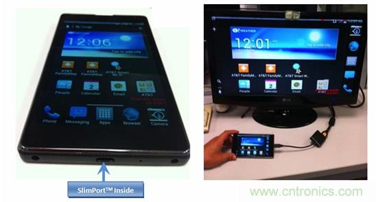 采用SlimPort接口技術(shù)的新一代Google Nexus手機樣機。