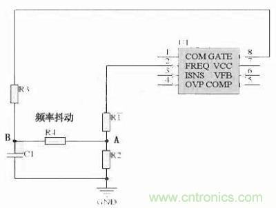 對(duì)于采用單顆鏡像電阻設(shè)定頻率，比如IR1150
