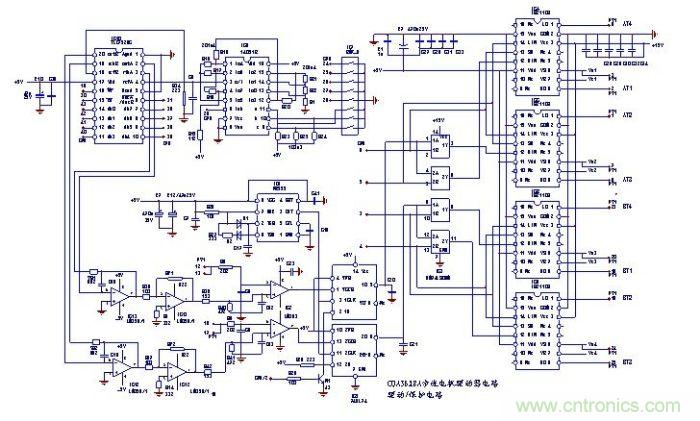 圖3：步進電機驅(qū)動器的脈沖驅(qū)動電路及步時電機的工作電流設定電路等