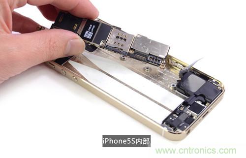 土豪金iPhone 5S拆解：內部結構升級，維修難度增加