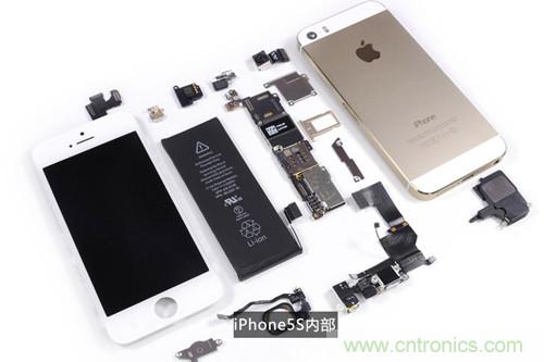 土豪金iPhone 5S拆解：內部結構升級，維修難度增加