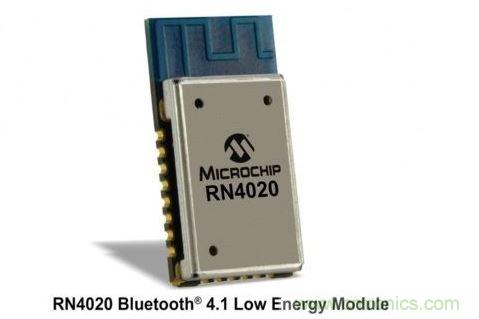 Microchip公司的RN4020模塊集成了包括天線在內(nèi)完整的低功耗藍(lán)牙射頻電路。RN4020采用密封的10mm x17mm x 2mm封裝，內(nèi)置有板載陶瓷天線、2.4GHz的低功耗藍(lán)牙收發(fā)器、帶完整的嵌入式低功耗藍(lán)牙協(xié)議棧的微控制器以及UART和USB接口。