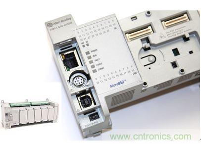 圖1：Allen-Bradley Micro850可編程邏輯控制器(PLC)的價(jià)格約為500美元，是高度堅(jiān)固、可配置、隔離性和易用性方面的標(biāo)桿，盡管有PC/嵌入式計(jì)算設(shè)備的競(jìng)爭(zhēng)，仍在工廠自動(dòng)化領(lǐng)域中保持著強(qiáng)勢(shì)地位。