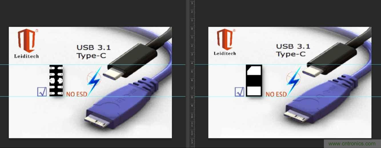 Leiditech推出超低電容ESD，用來保護(hù)USB Type-C