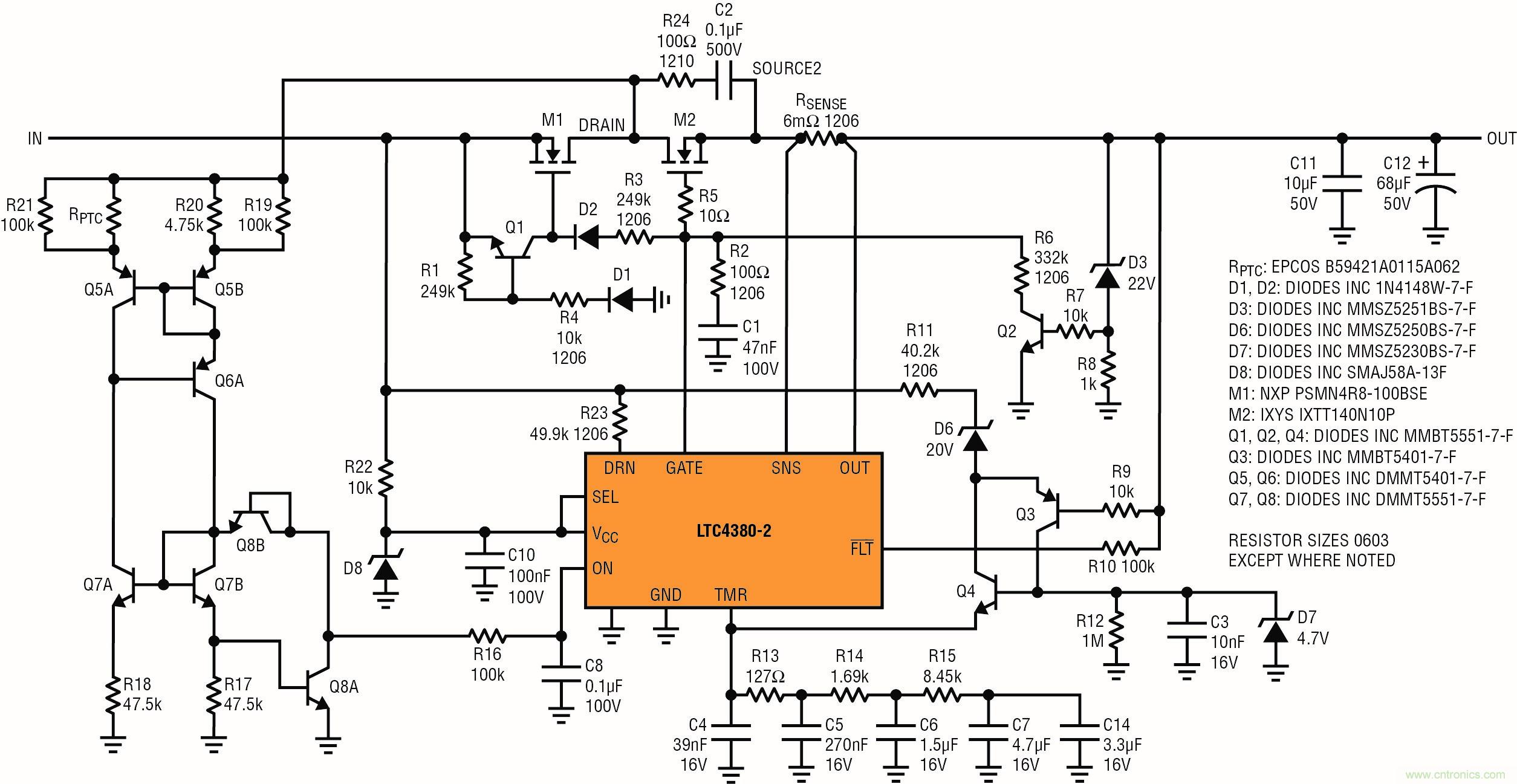 低靜態(tài)電流浪涌抑制器:提供堅(jiān)固的汽車電源保護(hù)