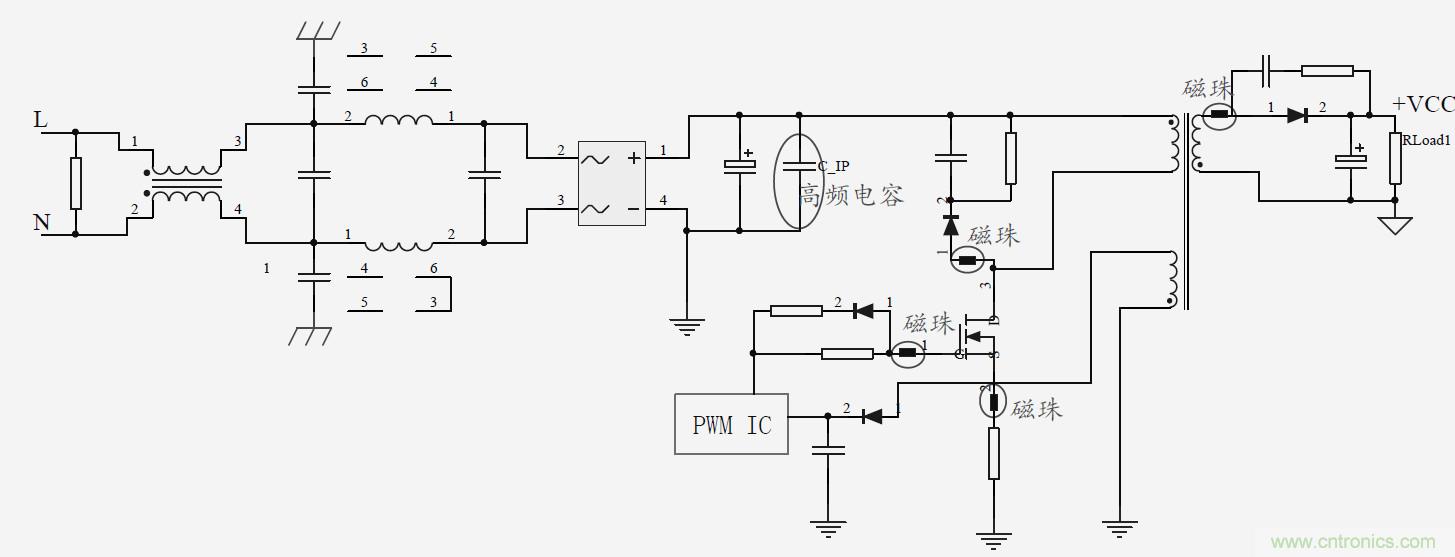 如何改善開(kāi)關(guān)電源電路的EMI特性？