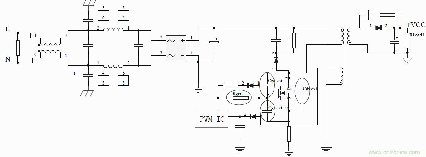 如何改善開(kāi)關(guān)電源電路的EMI特性？