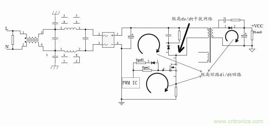 如何改善開(kāi)關(guān)電源電路的EMI特性？