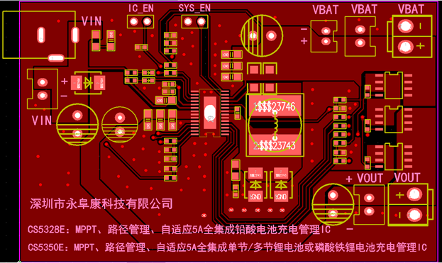 CS5350/CS5328 太陽(yáng)能板供電鉛酸蓄電池、磷酸鐵鋰電池、鋰電池充電管理IC系列