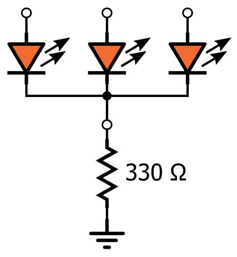 LED 陣列：一個電阻器還是多個？